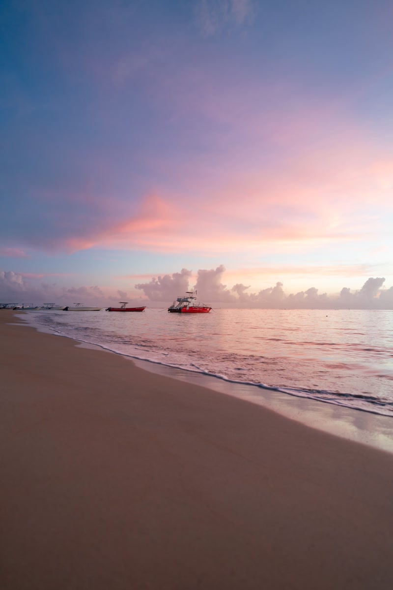 Boat at sunrise
